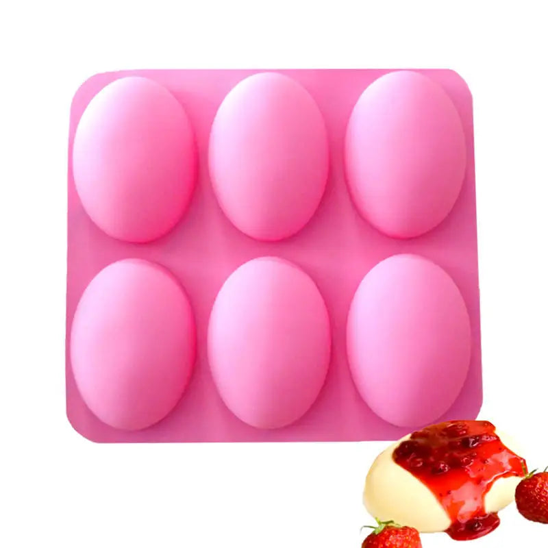 6-Cavity Silicone Soap Mold for DIY Crafts & Baking