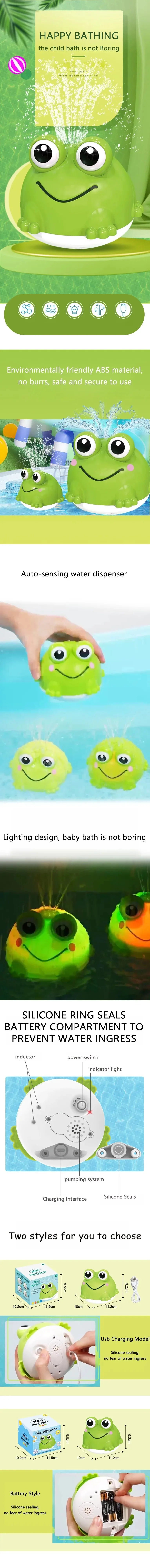 Automatic Spraying Bath Toys - Smart Sensor Whale & Frog Water Play for Kids