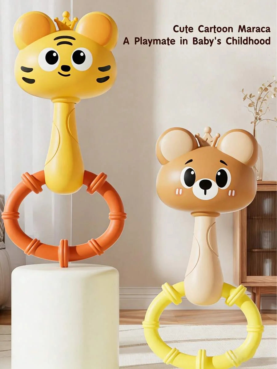Cartoon Animal Rattle Handbell for Baby Sensory Development