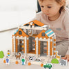 Natural Wooden Building Blocks Set for Toddlers