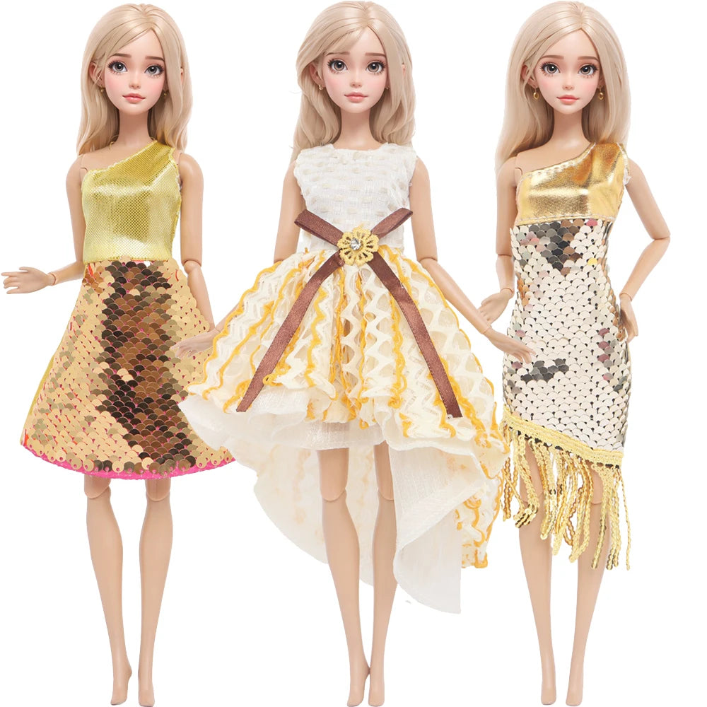Sequin Doll Fashion Dress Set for 12-Inch Dolls