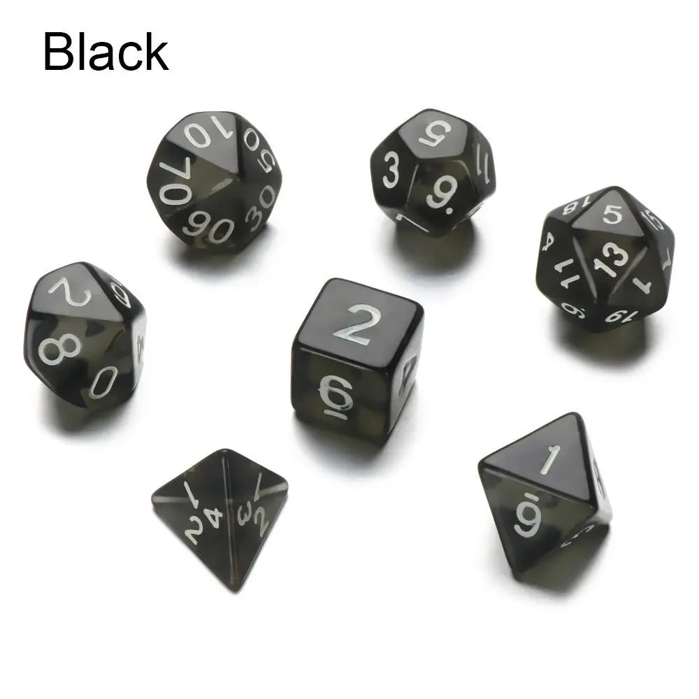 7-Piece Polyhedral Dice Set with Dual-Color Design for RPG and Tabletop Games