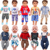 Bear Print Casual Outfit for 43 cm Baby Dolls