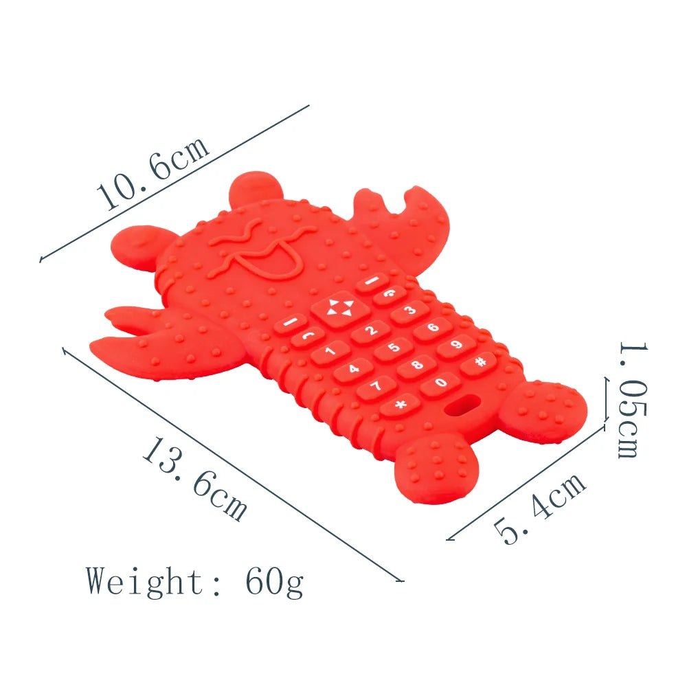 Silicone Remote Control Teether for Baby Teething Relief