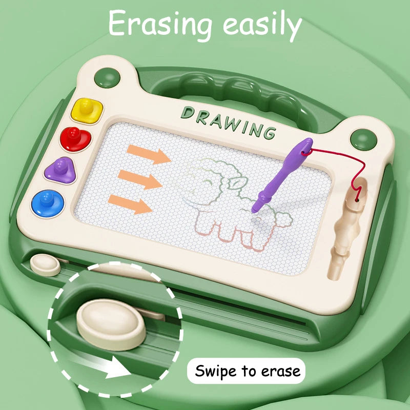Kids Magnetic Drawing Board with Colorful Graffiti Art Pad