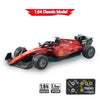 A red 1:64 scale alloy RC drift car model with lights and APP control system.