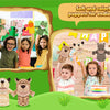 A colorful set of soft plush animal hand puppets featuring various jungle and safari animals for children's play.