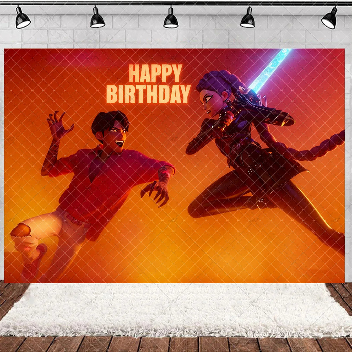 K-Pop Theme Party Backdrop for Birthday Celebrations