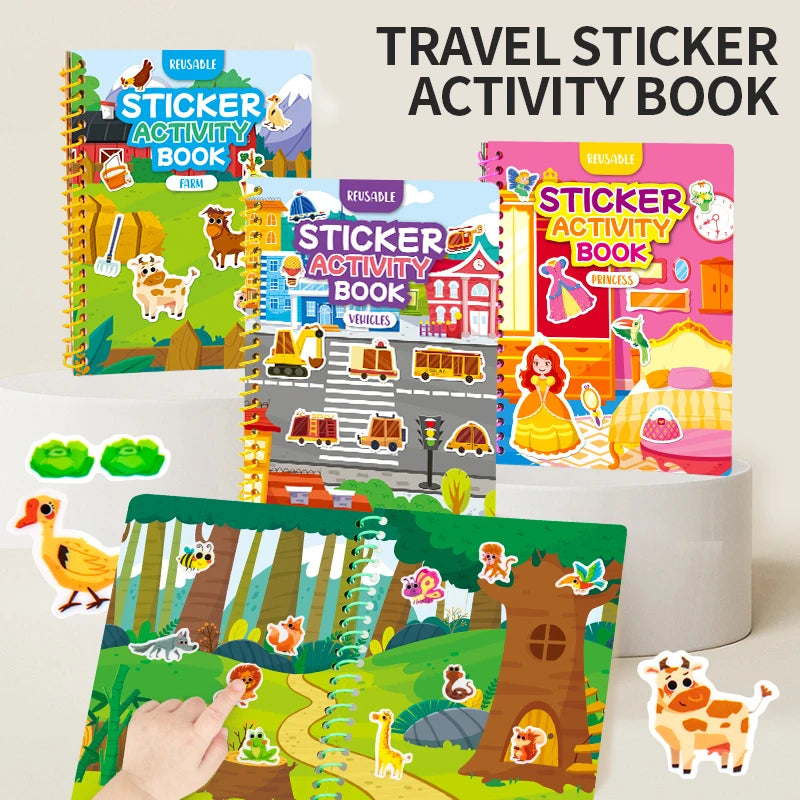 Reusable Jelly Sticker Book for Kids – Multi-Theme Creative Play
