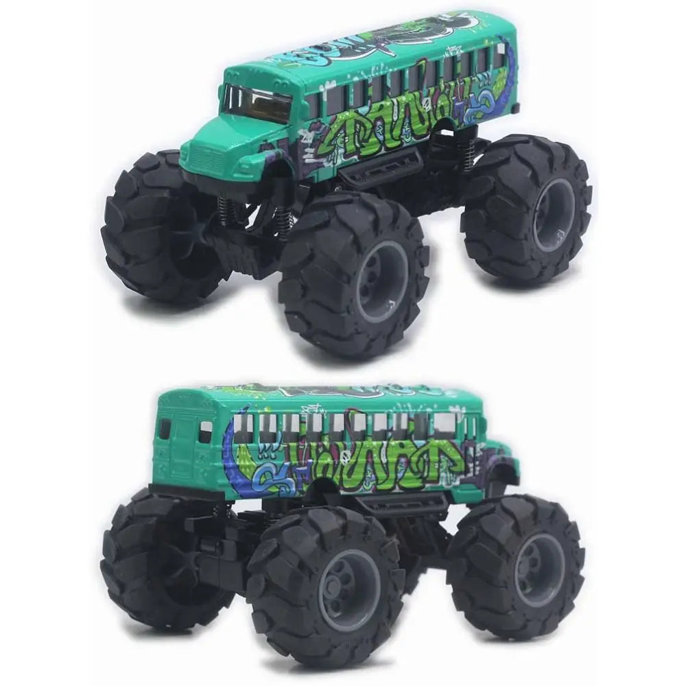 Die-Cast Metal School Bus Pull-Back Toy – 1:43 Scale with Large Wheels