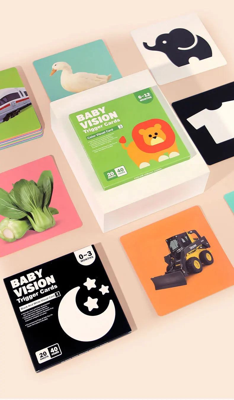 High-Contrast Baby Flash Cards for Visual Development