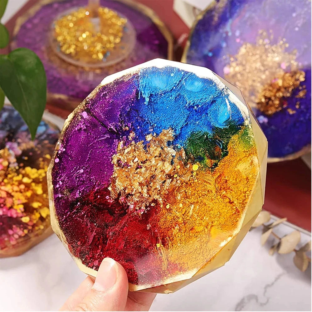Flower-Shaped Silicone Coaster Mold for Epoxy Resin DIY