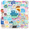 A collection of inspirational Bible verses and phrases in colorful decorative stickers