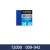 Electric guitar strings labeled as Nickel Plated Steel Polyweb coating with product numbers 0942 and 12000