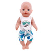 Bear Print Casual Outfit for 43 cm Baby Dolls