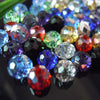 Faceted Crystal Glass Rondelle Beads for Jewelry Making