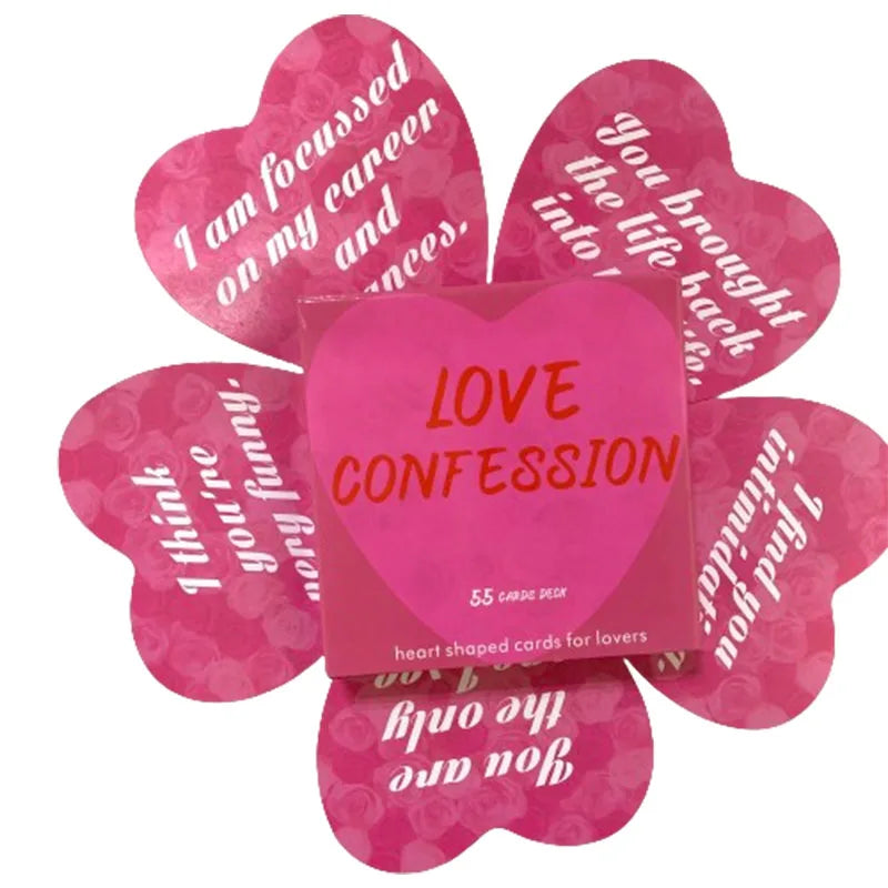 Love Confession Oracle Deck – 55 Heart-Shaped Cards for Romance & Self-Discovery