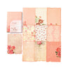 A collection of vintage paper sheets featuring floral patterns and textures for journaling and scrapbooking.