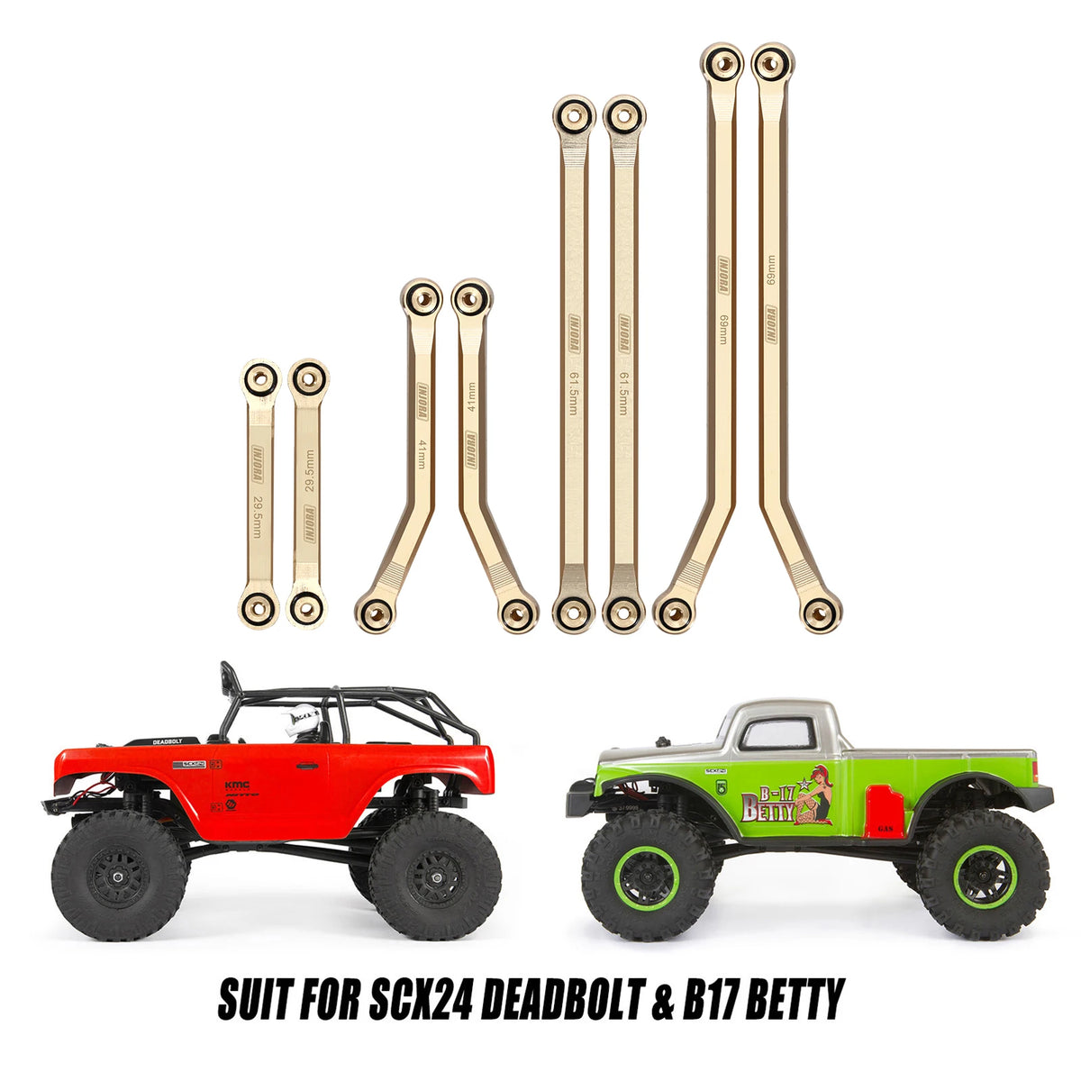 Brass High-Clearance Chassis Link Set for 1/24 RC Crawler Axial SCX24 Deadbolt B17