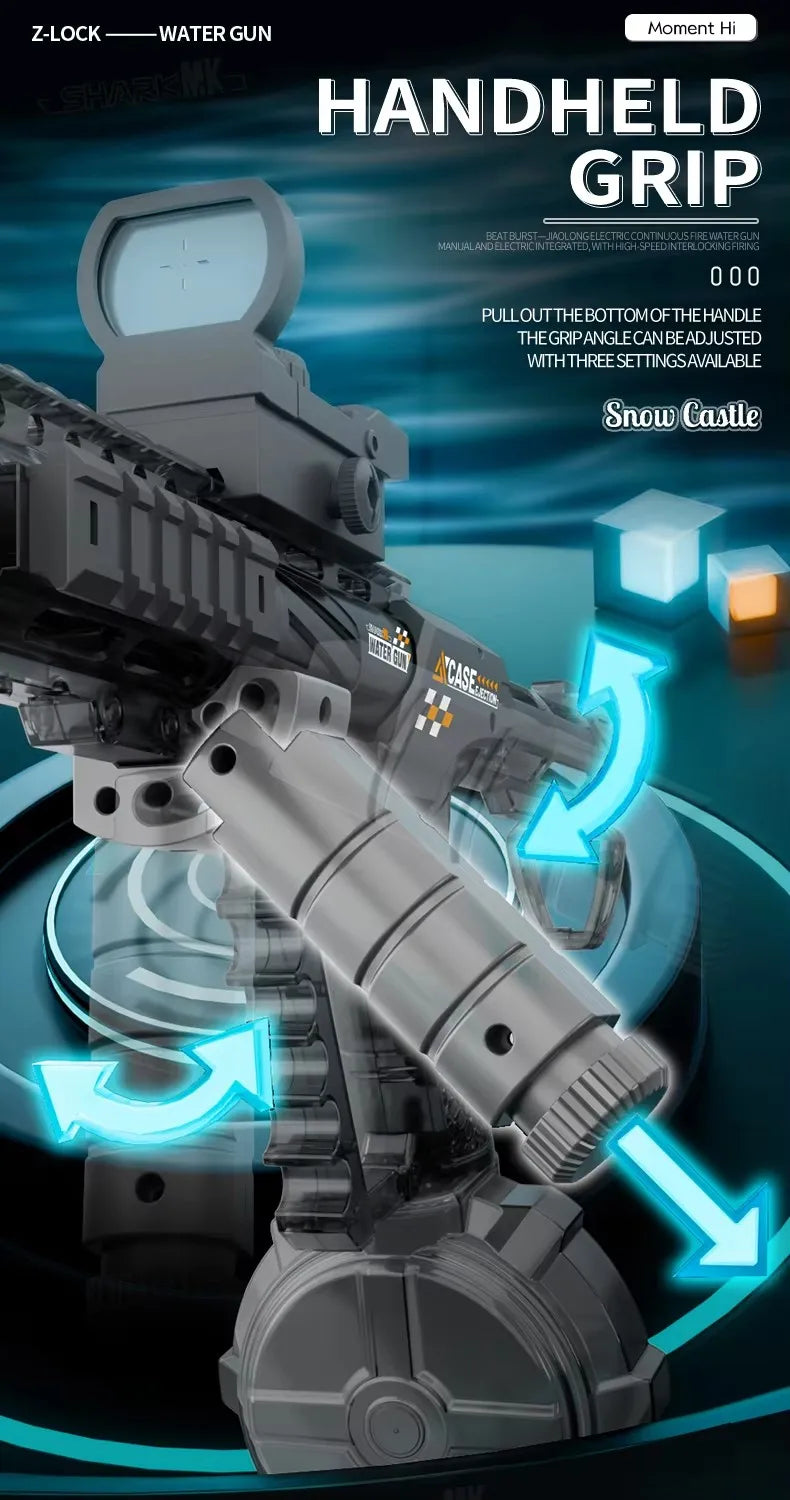 Electric Water Gun with Long-Range Shooting and Light Effects