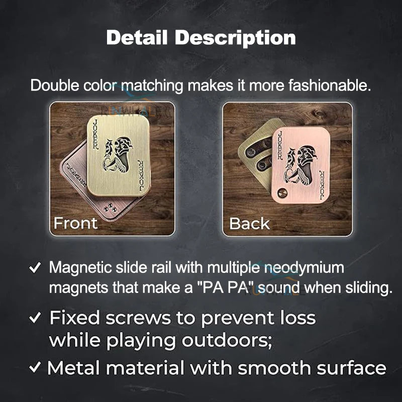 Metal Magnetic Fidget Push Slider for Stress Relief & Focus