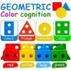 Wooden Shape Sorter & Stacking Toy for Toddlers