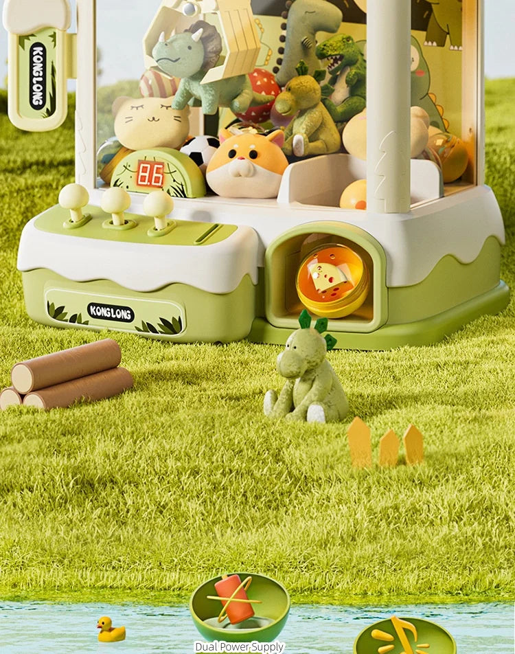 Mini Arcade Claw Machine with Adjustable Grip and Music