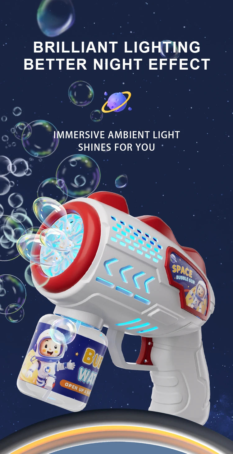Astronaut Bubble Blaster - Automatic Bubble Machine Gun for Kids