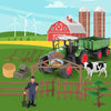 16.5" Farm Tractor Playset with Trailer, Animals & Fencing