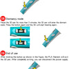 Diagram showing the operation of a 3D printing pen, including pause/start and dormancy modes.