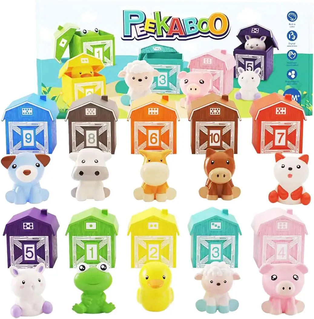 Farm Animal Matching House Montessori Toy for Toddlers