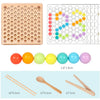 Wooden Clip Beads Color Sorting & Fine Motor Skills Toy