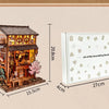 DIY Wooden Miniature Japanese Tavern Model Kit with LED Lighting