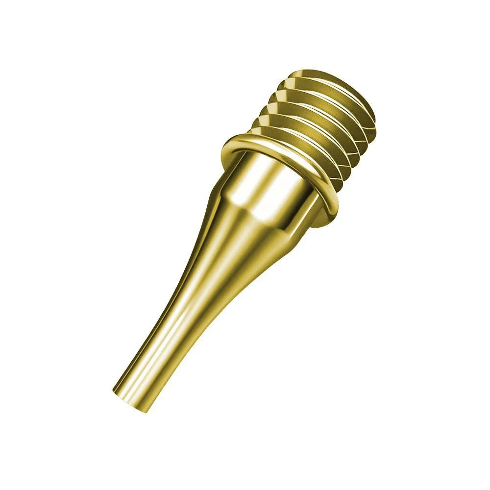 A gold-colored precision diamond painting pen tip with a stainless steel threaded handle.