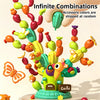 Colorful accessory building blocks shaped like plants and animals are shown in a hand, with random colors shipped.