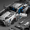 High-quality ABS building blocks of a detailed racing car model kit.