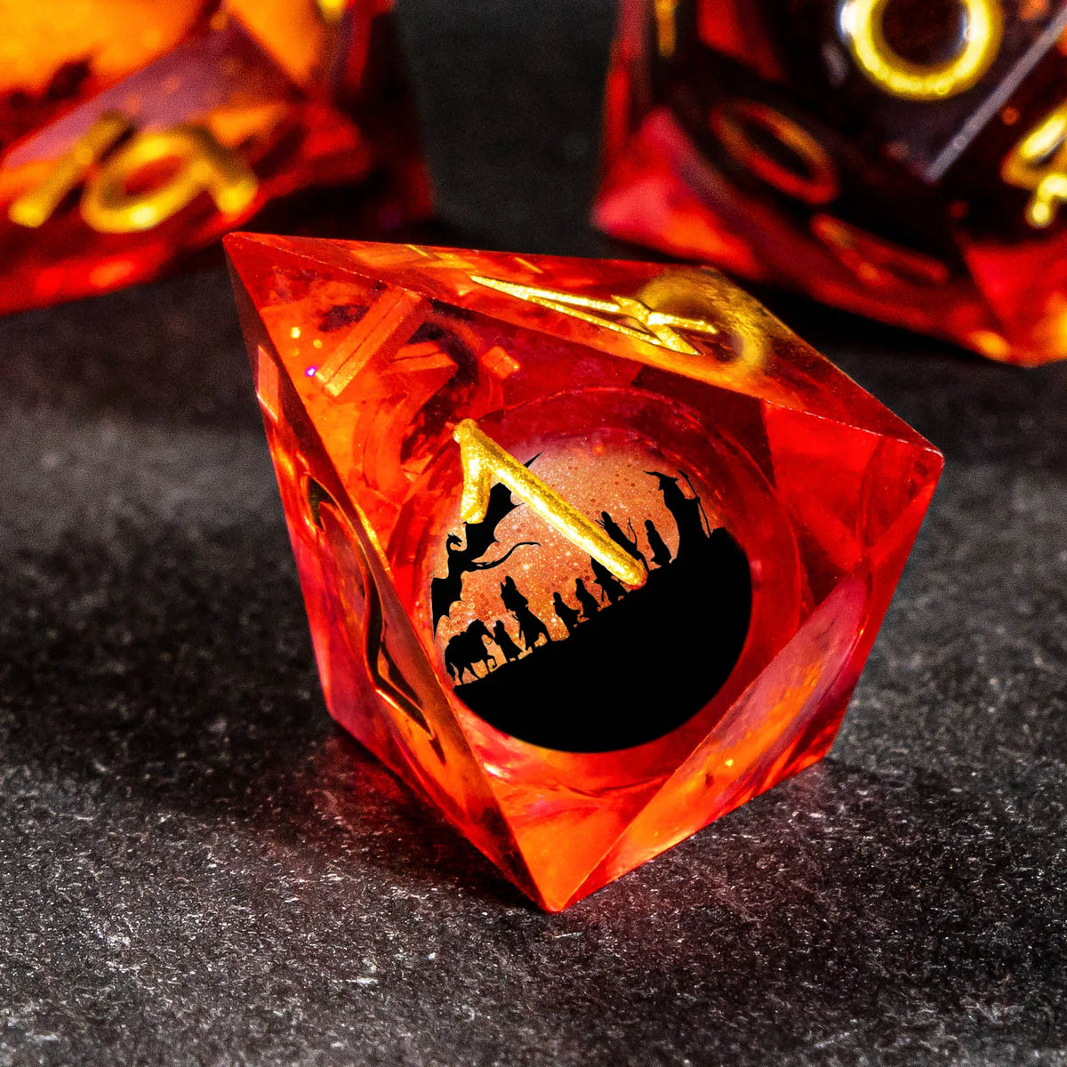 Liquid Core Polyhedral Dice Set for RPG Games
