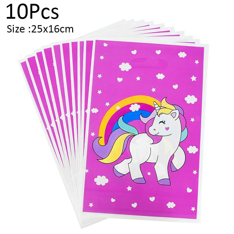 Unicorn Party Activity Kit with Bracelets, Rings, Tattoos, Stickers, and Puzzle