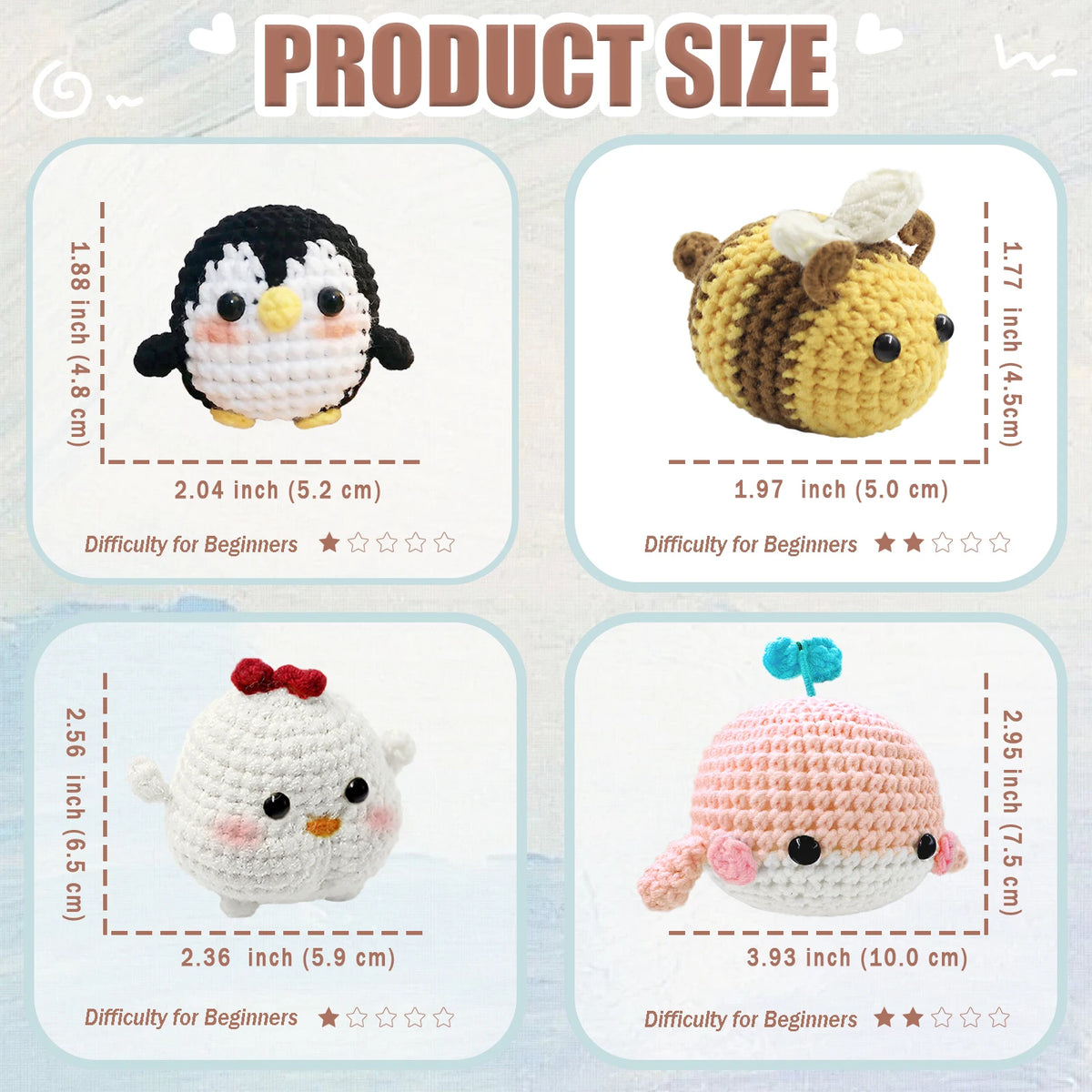 Animal Crochet Kit for Beginners – Complete Starter Set with Step-by-Step Guide