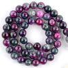 A strand of natural sea sediment jasper and turquoise beads for jewelry making