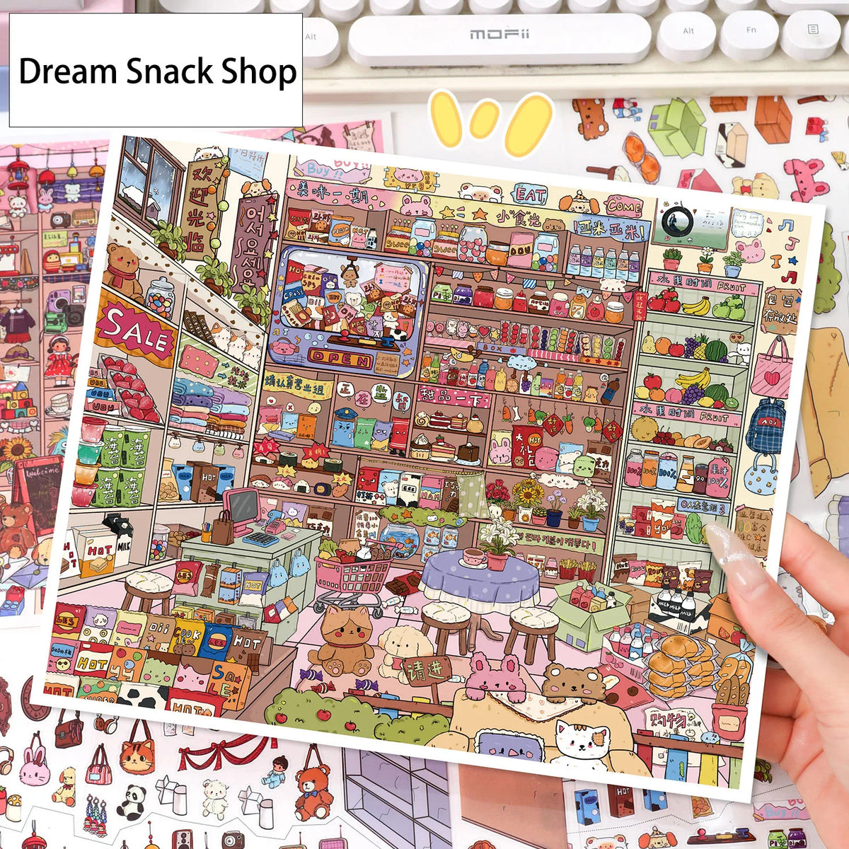 Extra-Large Vintage Grocery Store Decorative Sticker Set