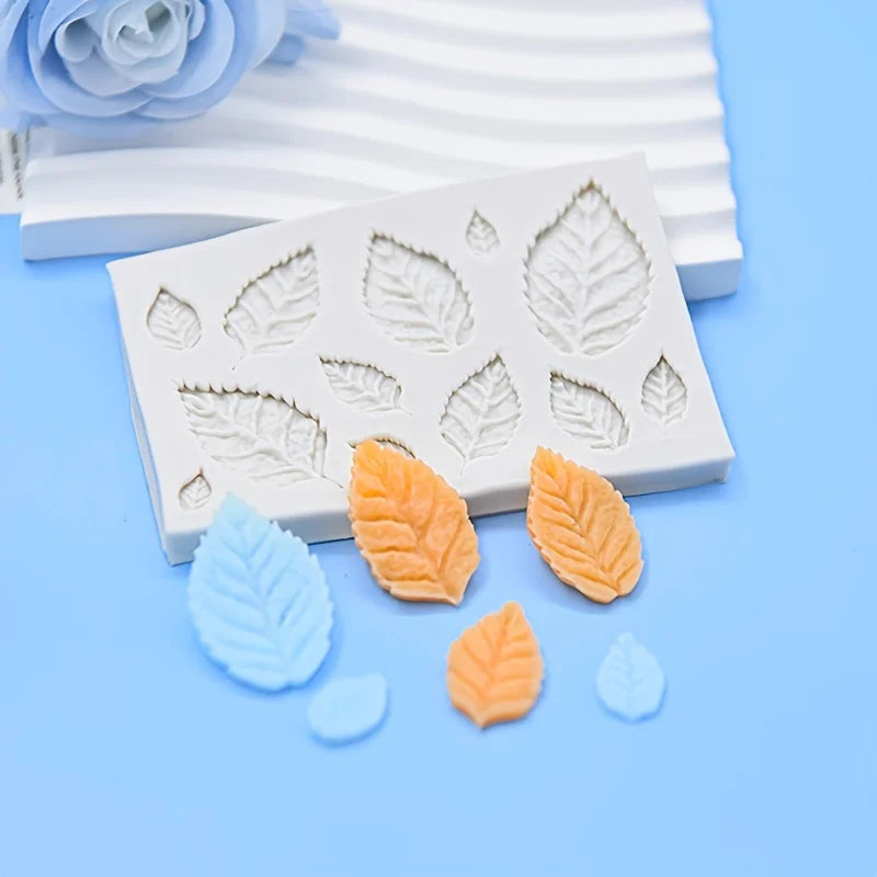 Rose Leaf Silicone Mold for Crafting and Candle Making