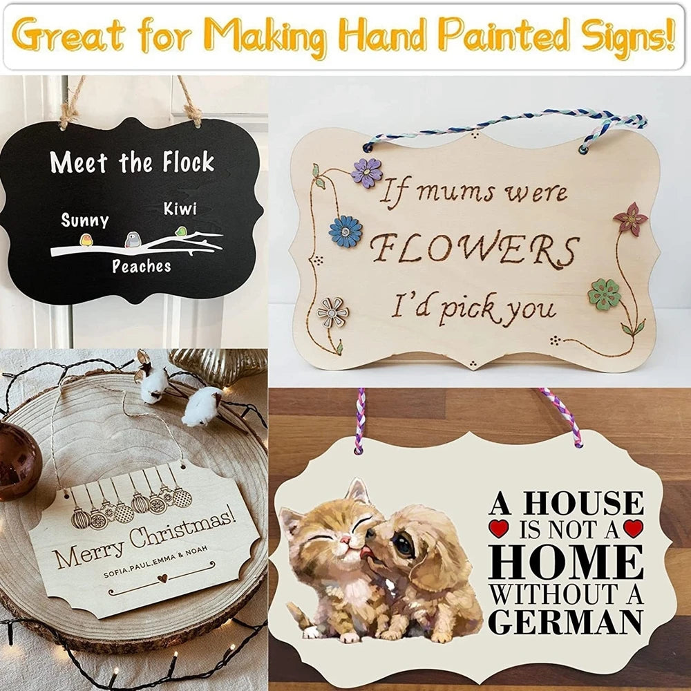 DIY Wooden Hanging Ornament Craft Kit (Set of 3)