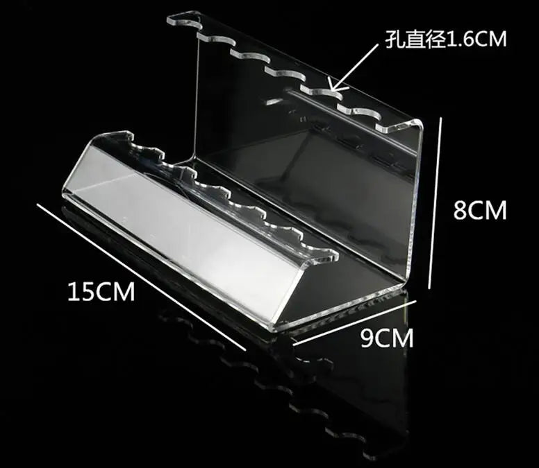 Clear Acrylic Pen Display Holder with Brush Storage