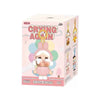 A blind box featuring a crying baby plush figure in a pink box.