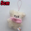 Adorable Plush Cartoon Keychain – Soft Pink Mini Pendant
