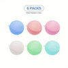 Six packs of reusable silicone water balloons in various colors including blue, pink, and green.