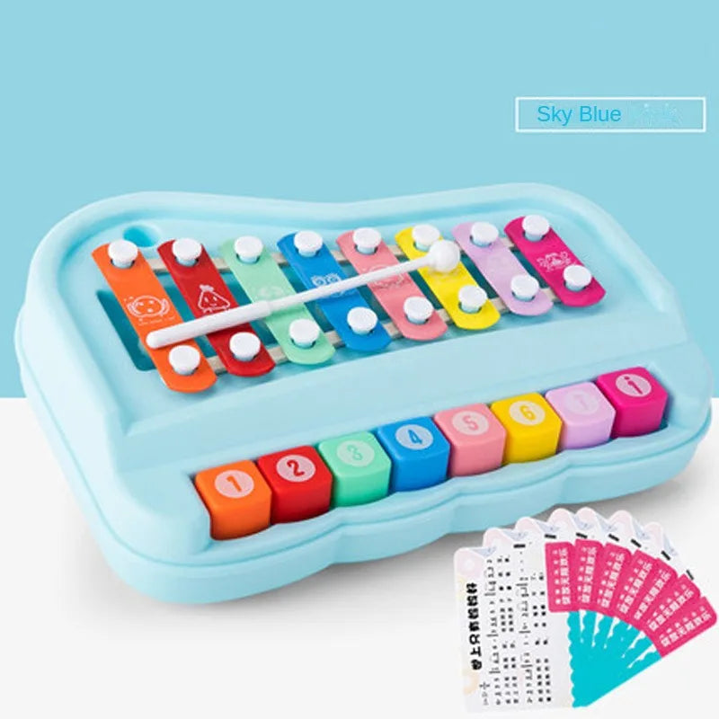 Montessori Wooden Xylophone for Toddlers – 8-Tone Musical Toy for Ages 0-3