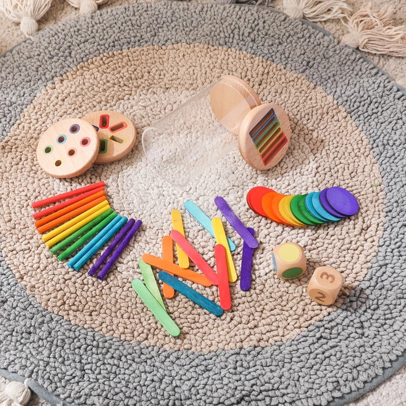Wooden Shape & Color Sorting Toy for Toddlers