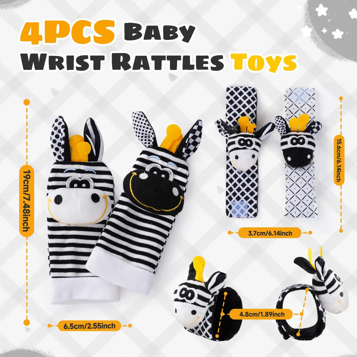 Baby Wrist Rattles and Foot Finder Socks Set